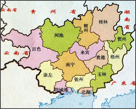 右龍 中国地图广西